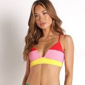 NWT Beach Riot Riza Rainbow Top Size Medium